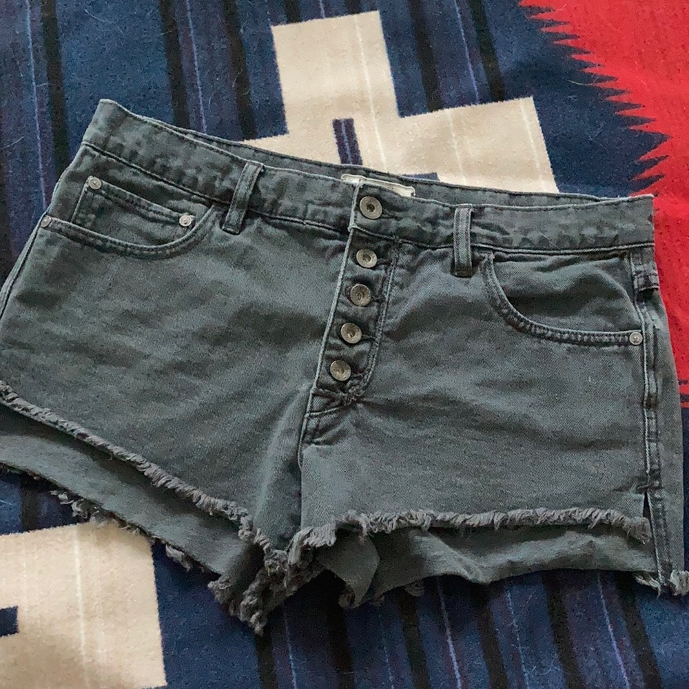 Free People  Button-Fly Denim Cutoff Shorts